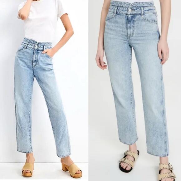 Veronica Beard Blake Classic Straight High Rise Notch Medium Wash 29 Jeans - Picture 1 of 11